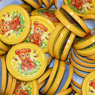 Couvercle pour pot TO 82 - Ourson peint - 700 pièces - boîte complète - HO7