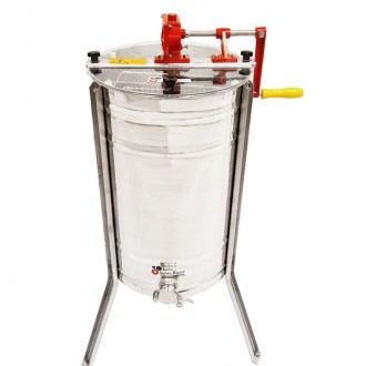 Extracteur de miel Swiss Biene 2 cadres manuel avec pieds longs et grande manivelle P40 - PROMOTION