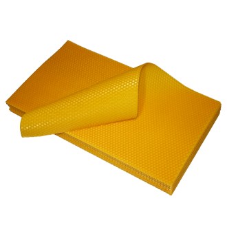 Feuilles de cire gaufrée Langstroth 1/1 (232) - 424x205 mm - laminées à froid