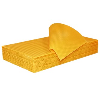 Feuilles de cire gaufrée en cire d'abeille Dadant US Brut - 420x260 mm