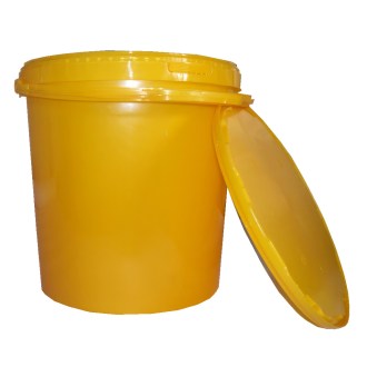 Seau à miel en plastique 25 kg jaune