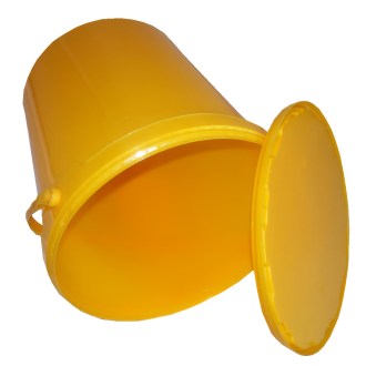 Seau à miel en plastique 25 kg jaune
