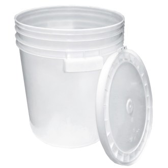 Récipient en plastique pour miel 35/40 kg blanc