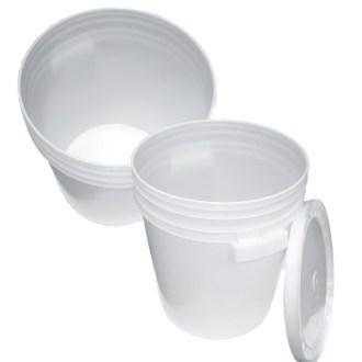 Récipient en plastique pour miel 35/40 kg blanc