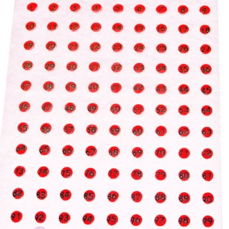 Plaquettes numérotées en opalite - 1-99 différentes couleurs