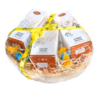 Panier cadeau Pleva avec hygiène bucco-dentaire
