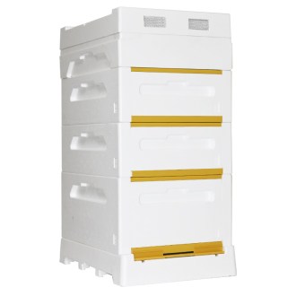 Ruche Langstroth en polystyrène complète pour 8 cadres - 2 en 1