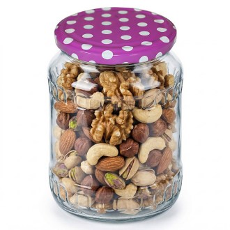 Couvercle pour pot TO 82 - Points - pourpre