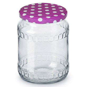 Couvercle pour pot TO 82 - Points - pourpre