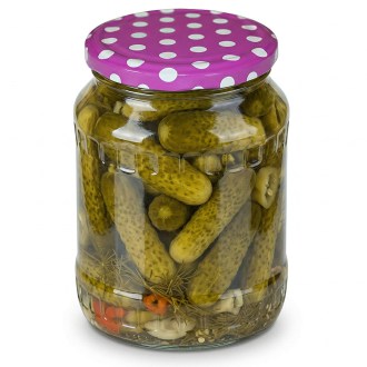 Couvercle pour pot TO 82 - Points - pourpre