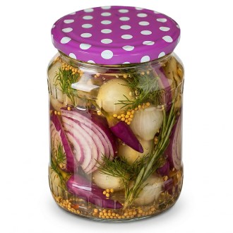 Couvercle pour pot TO 82 - Points - pourpre