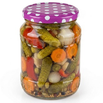 Couvercle pour pot TO 82 - Points - pourpre