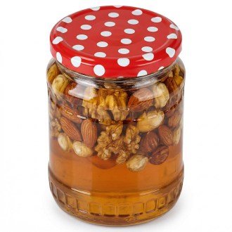 Couvercle pour bocal TO 82 - Points - rouge