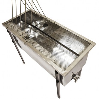 Table à désoperculer Lysoň Optima - bac inox - L 100 cm Langstroth