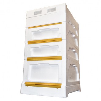 Ruche Langstroth en polystyrène - complète 10 cadres