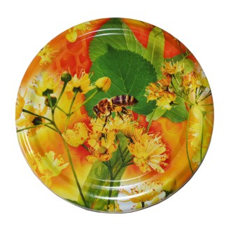 Couvercle pour bocal TO 82 - abeille sur tilleul - HO9