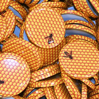Couvercle pour pot TO 82 - abeille sur rayon - 700 pièces - boîte complète
