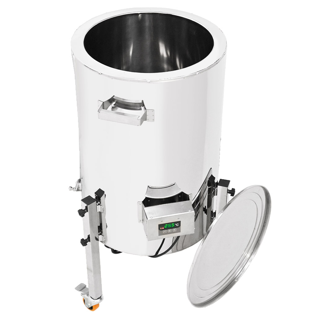 Cuve de décristallisation à extraction avec chauffage Mellarius MaxiLine 230 V - 74 litres / 100 kg