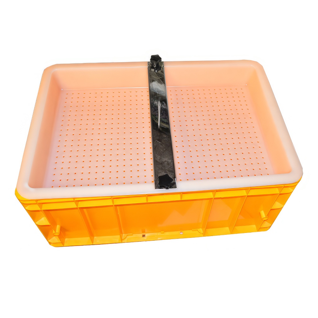 Plateau de désoperculation avec pointe Mellarius - bac en plastique - acier inoxydable