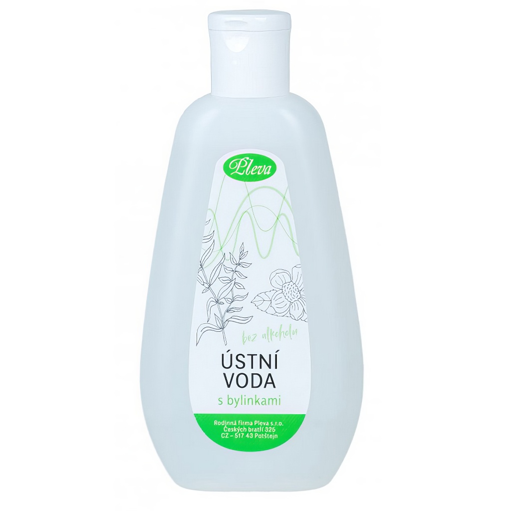 Bain de bouche Pleva aux herbes, sans alcool - 200 g