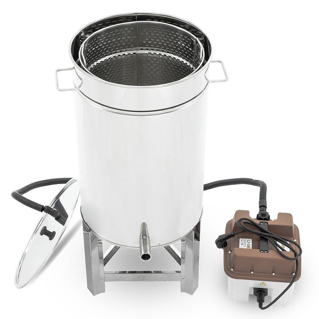 Fondoir à cire en inox 70 litres avec générateur de vapeur - Lyson