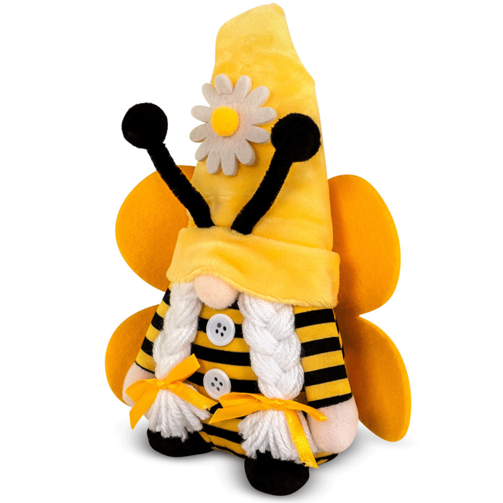 Nain abeille en peluche 22 cm – BienoSpass avec nattes